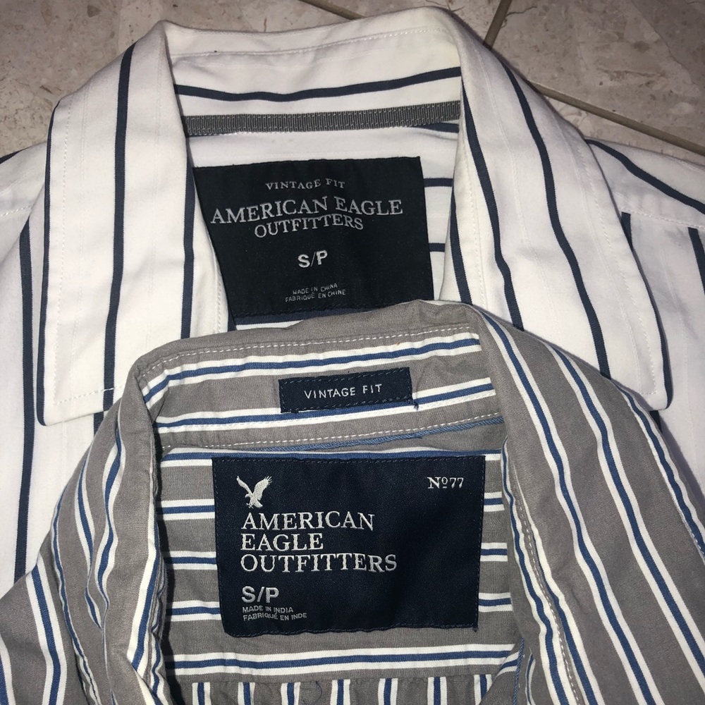 Two American Eagle Long Sleeve Button Down Shirts - image 5